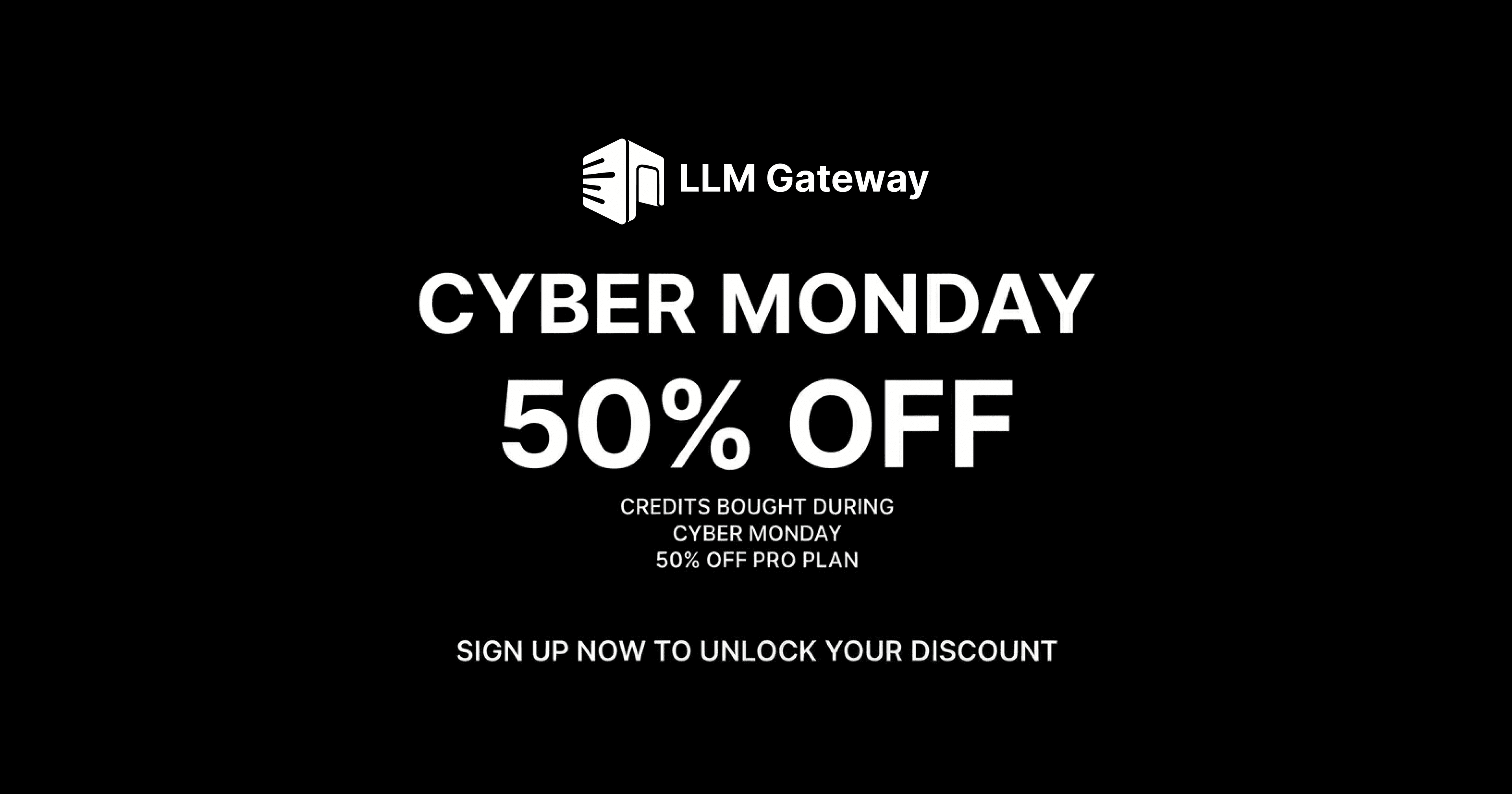 AndAI LLM Hub Cyber Monday Credits Promotion